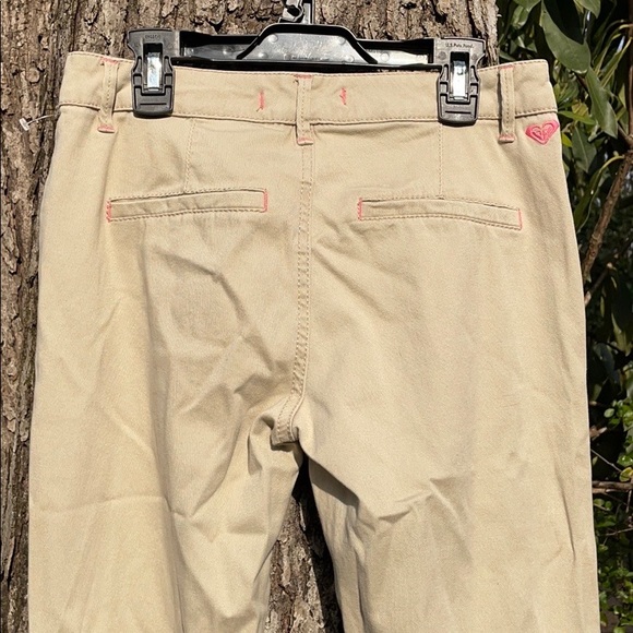 Roxy Tan Khaki Cotton/Spandex Pants Juniors 1 - Picture 9 of 15